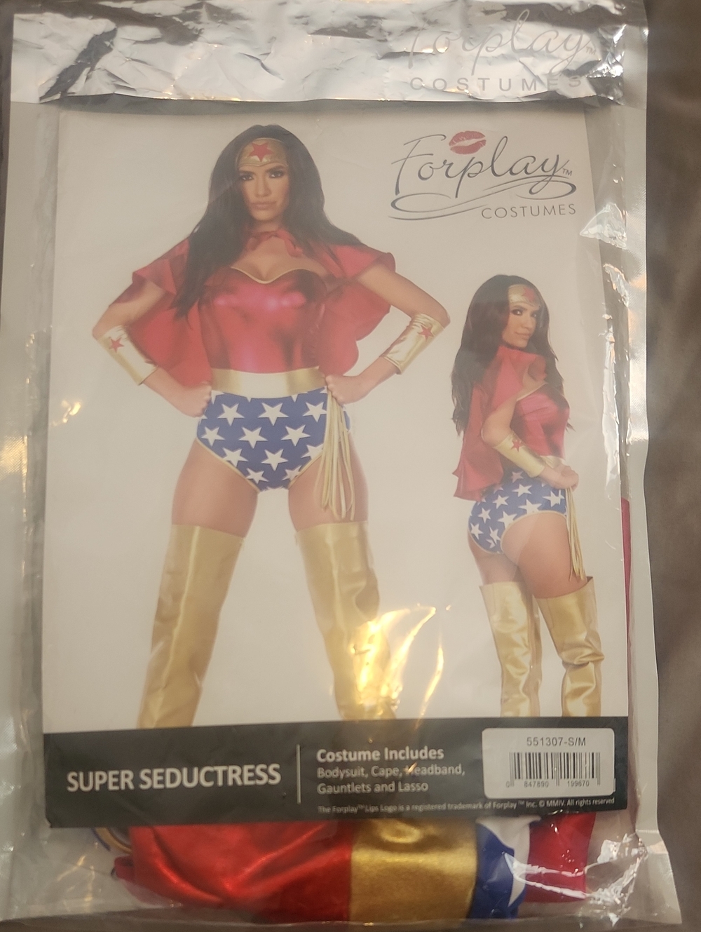 Forplay Red, Blue and Gold Superhero Costume